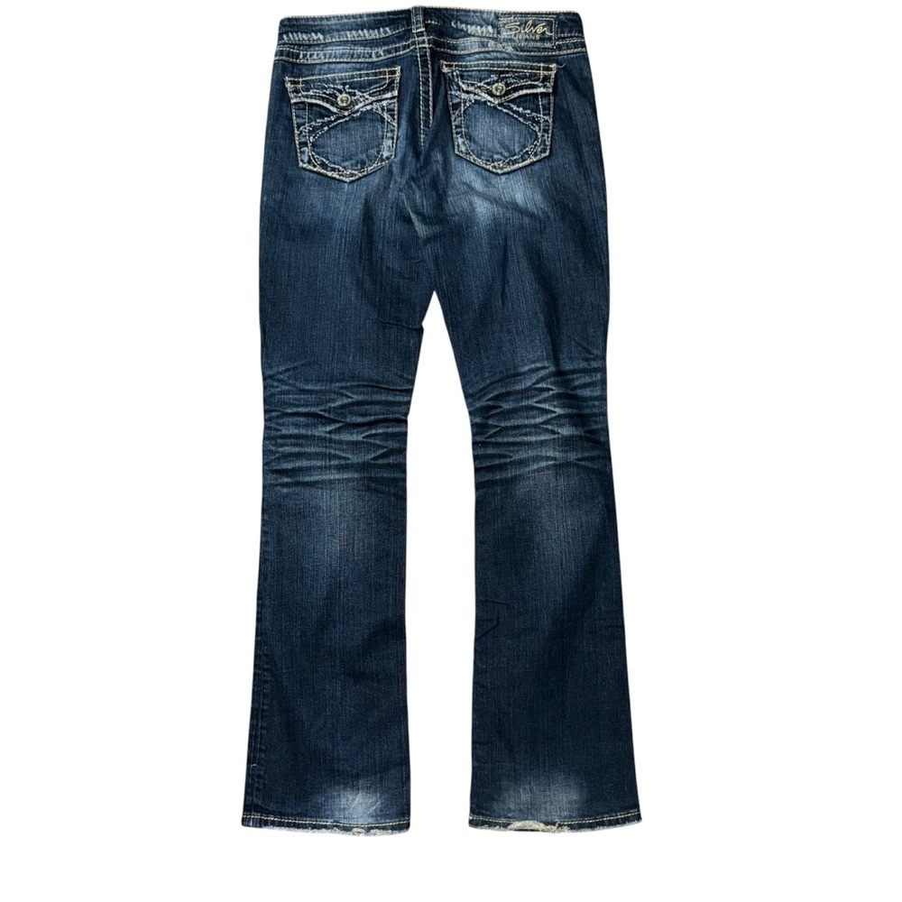 Silver Jeans Berkley Surplus Bootcut W29 L33 Dark Wash Y2K Stitch Womens - Picture 3 of 8